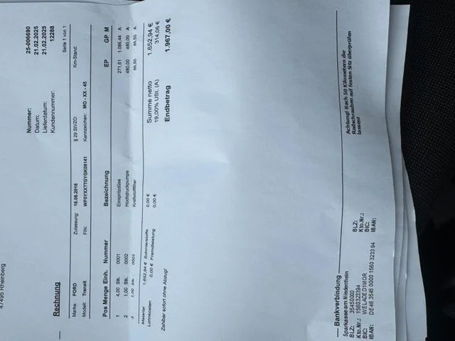 FORD Transit Custom Kasten290 L2/1HAN/KLIMA/TEMP/3SIT – 28